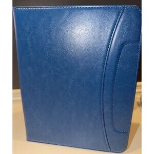 MoKo Case for iPad (A16) 11th iPad 11/10th Gen Blue Leather Pencil Holder Pocket